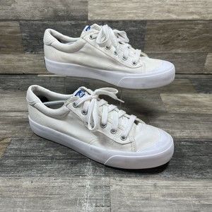 Keds Crew Kick 75 Sneakers Shoes Cream White Canvas Women's Size 9 EUC